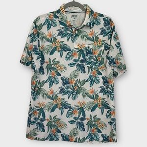 Izod Saltwater Hawaiian Men’s Polo Shirt, 
Sz M, Tropical NWOT